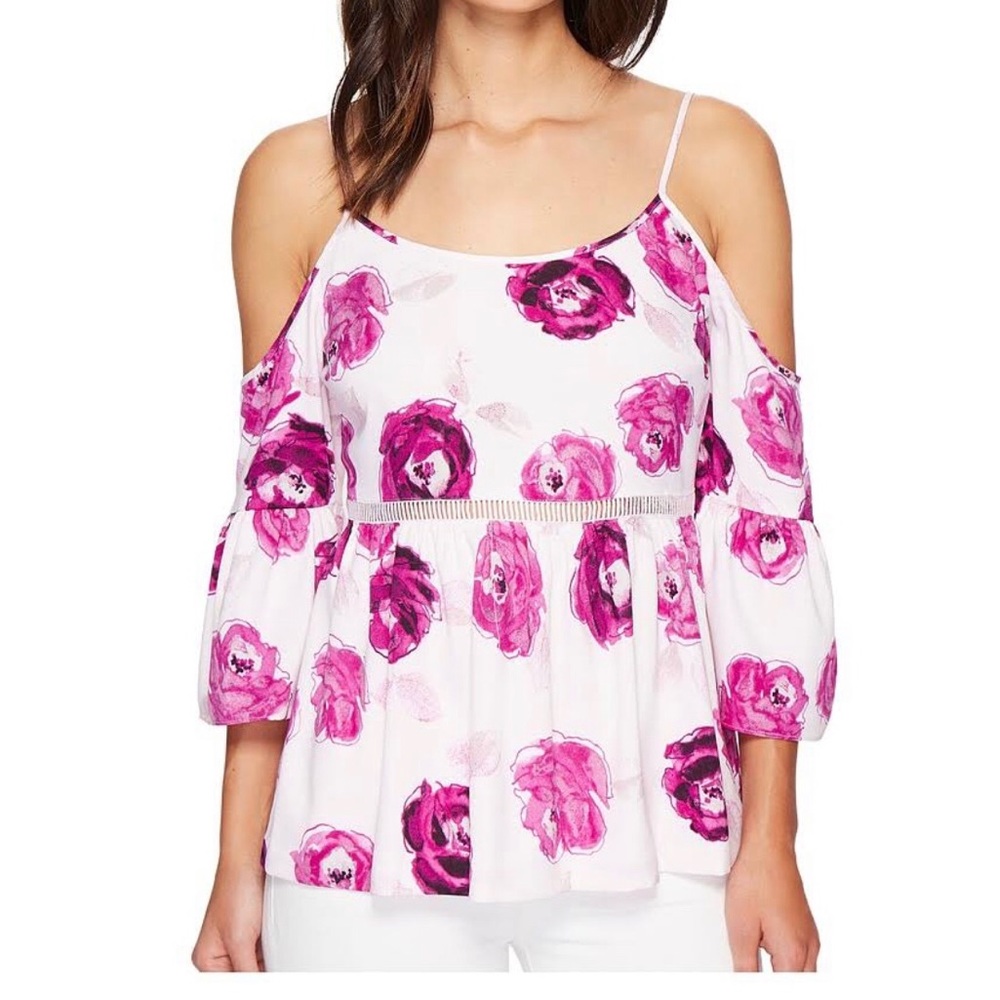 Kensie Purple Foral Blouse